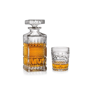 Bộ bình rượu pha lê whisky Brittany Bohemia
