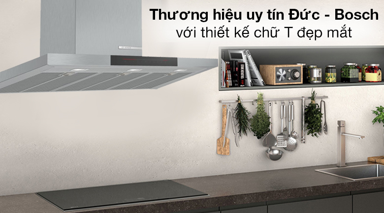 So sánh máy hút mùi âm tủ và máy hút mùi áp tường