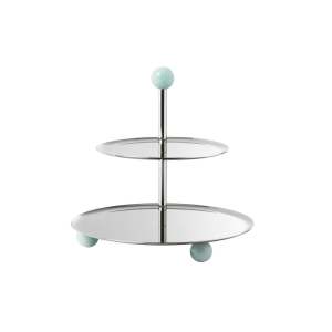 Đĩa 2 tầng Sambonet Pastry Stand Resin Màu Bạc 2