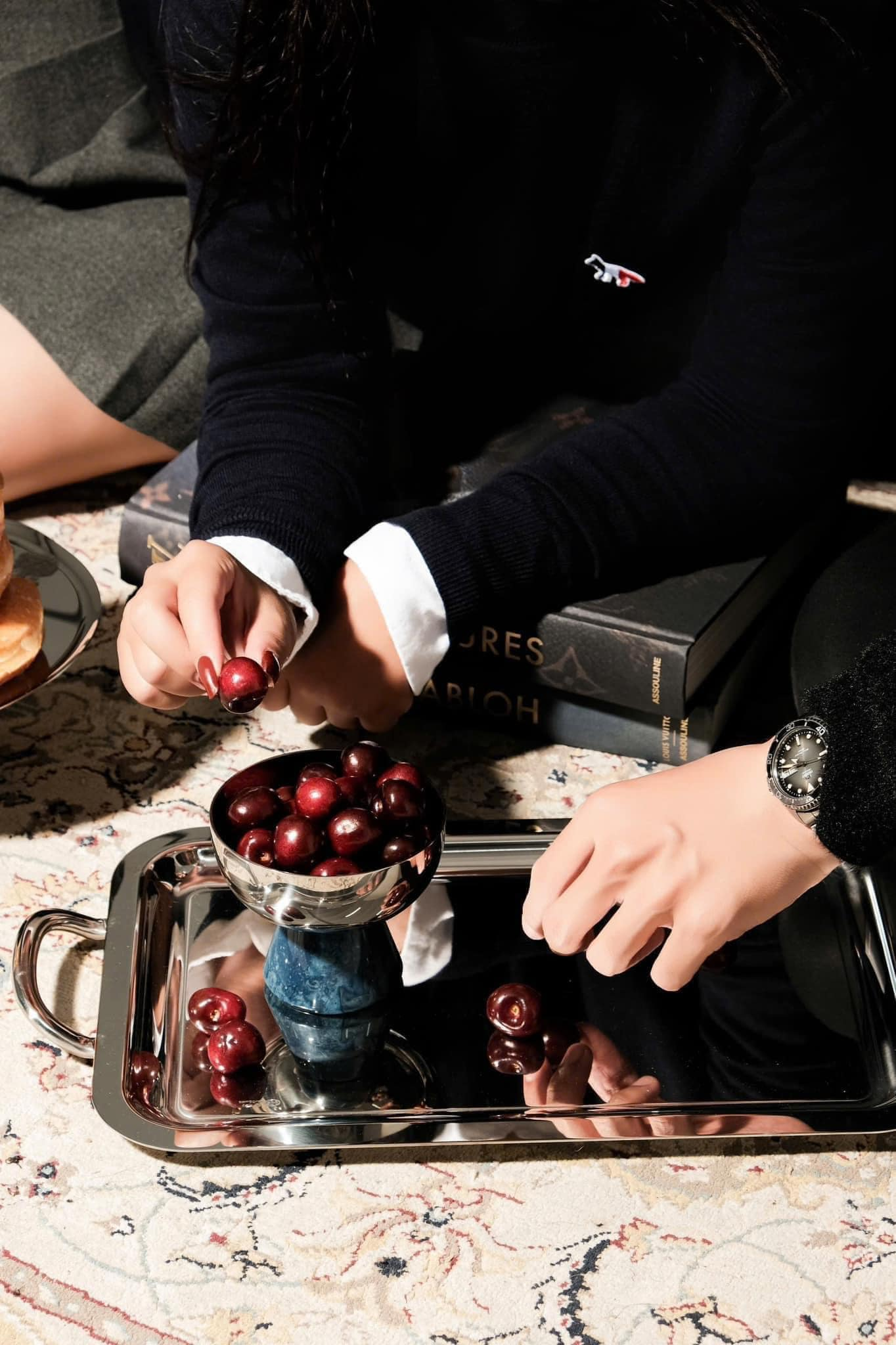 Khay inox chữ nhật Sambonet cao cấp 1