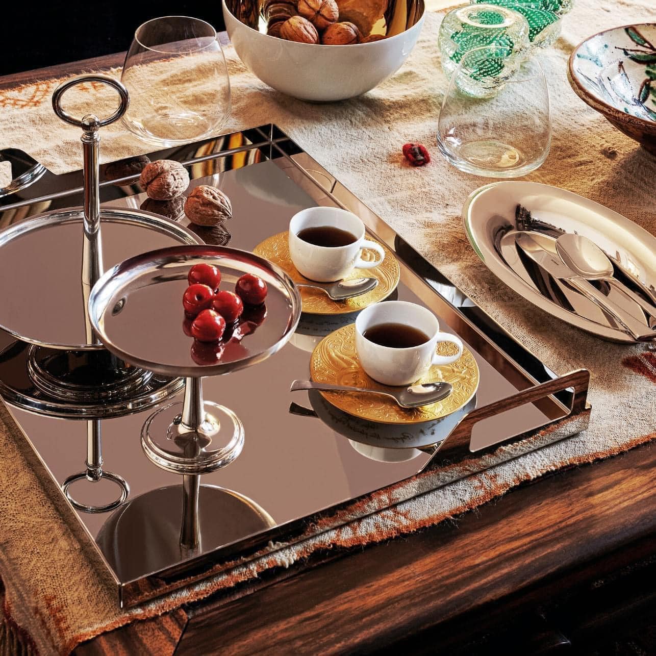 Khay sambonet tráng bạc 3