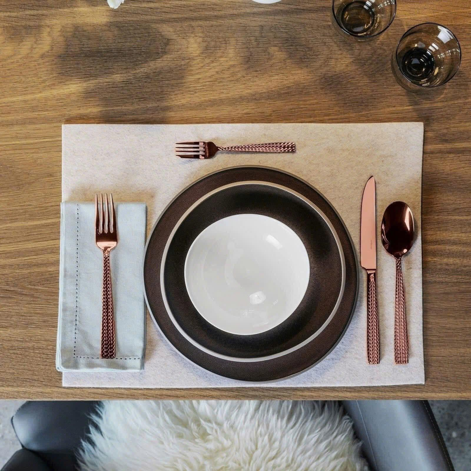 SET DAO THÌA DĨA SAMBONET CORTINA 24 MÓN MÀU HỒNG